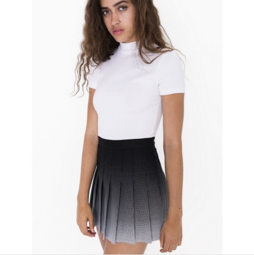 American Apparel Black Ombre Gradient Tennis Skirt XS NWOT
